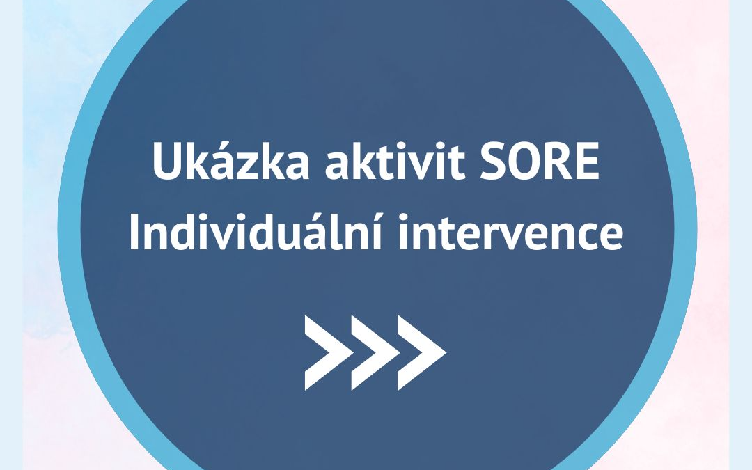 Ukázka aktivit SORE – Individuální intervence