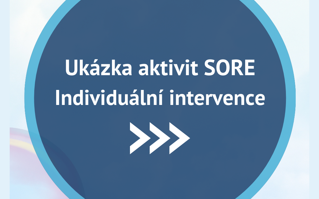 Ukázka aktivit SORE – Individuální intervence.
