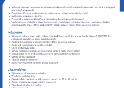Nabídka pracovní pozice – sociální pracovník SAS